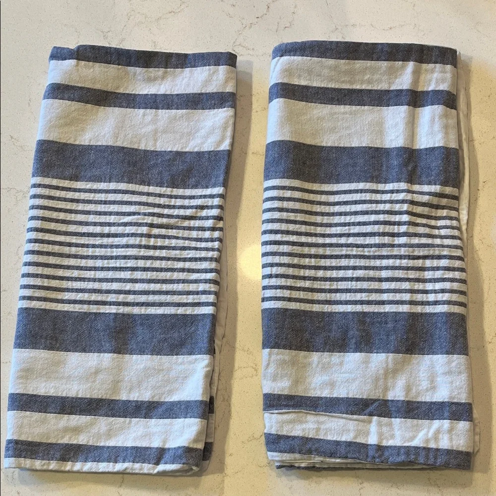 Classic Navy and White Striped Pillowcases